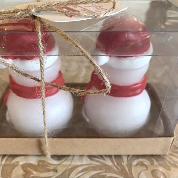 Sleigh Hills Trading Co Christmas Snowman Candles new in box not used - Picture 3 of 4